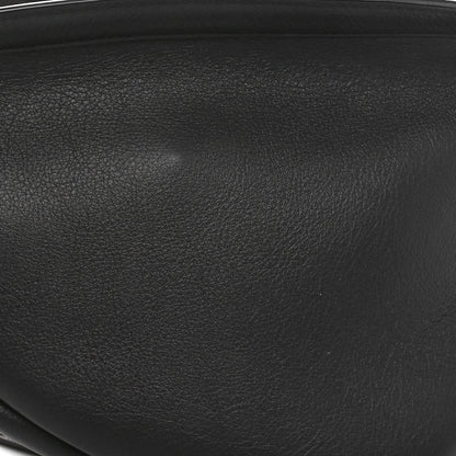 The Row Smooth Calfskin Small Slouchy Banana Bag Black 8 of 10