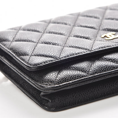 Chanel Caviar Quilted Wallet On Chain WOC Black 9 of 11