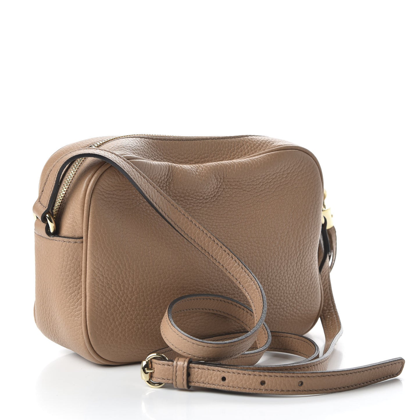 Pebbled Calfskin Small Soho Disco Bag Rose Beige