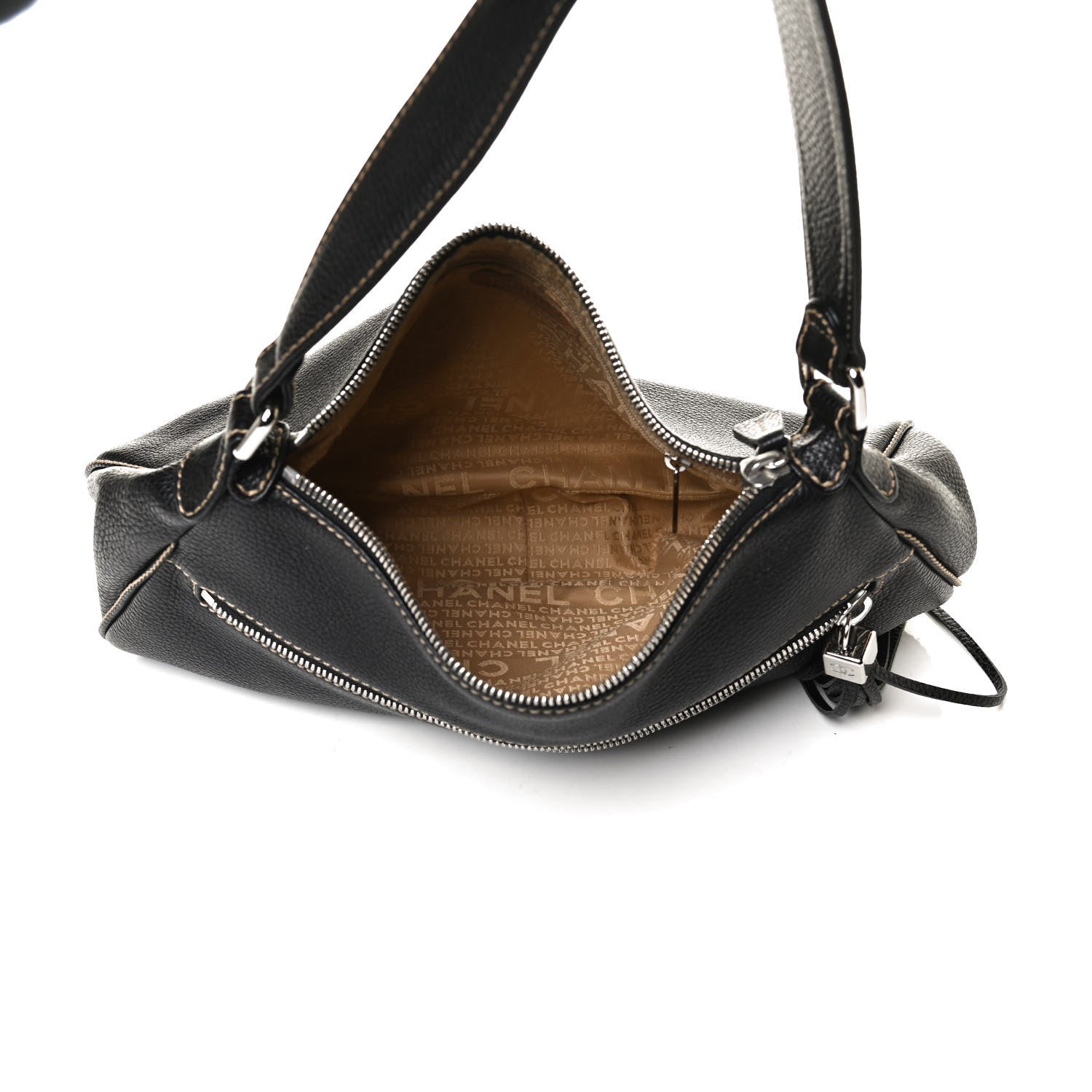 Chanel Calfskin Tassel Shoulder Bag Black 4 of 14