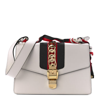 Gucci Calfskin Small Sylvie Shoulder Bag Off White 1 of 10
