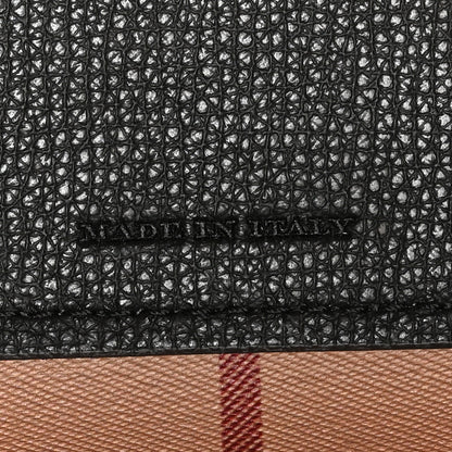 Burberry Grainy Calfskin Haymarket Check Medium Ardwell Zip Tote Black 7 of 15