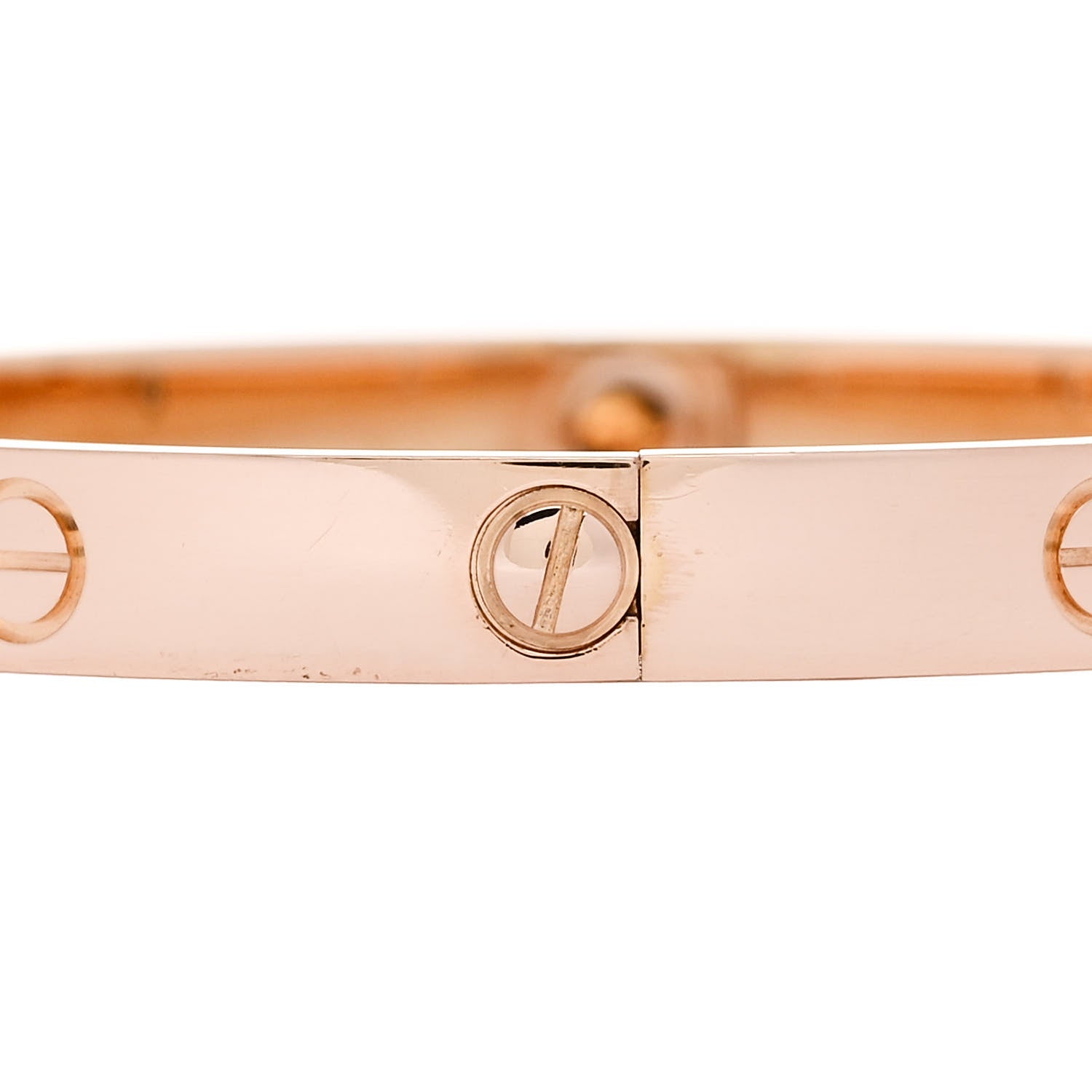 Cartier 18K Pink Gold 4 Diamond LOVE Bracelet 18 5 of 9