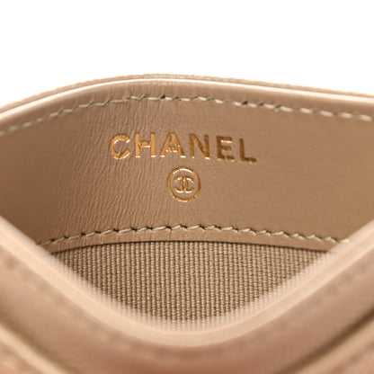 Chanel Caviar Quilted Card Holder Dark Beige 6 of 9