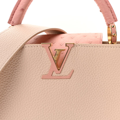 Louis Vuitton Taurillon Ostrich Capucines BB Powder Pink Beige 7 of 9