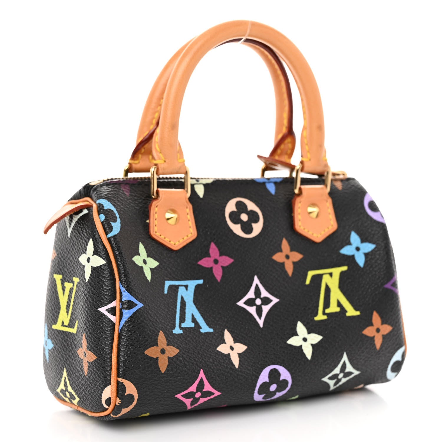 Louis Vuitton Monogram Multicolor Mini Sac HL Speedy Black 3 of 9