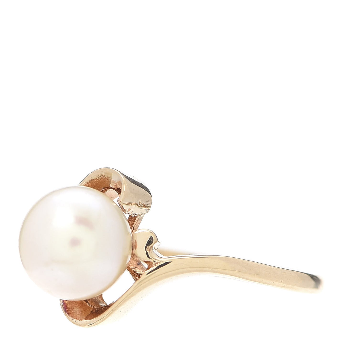 14K Yellow Gold Akoya Pearl 8mm Ring 53 6.25