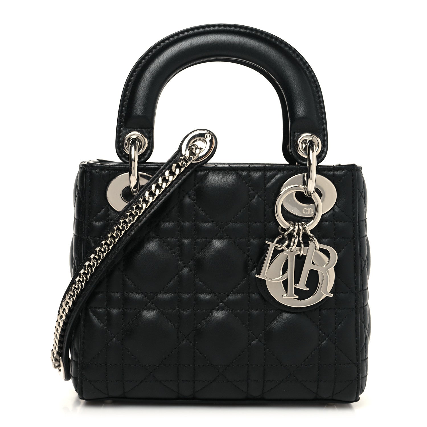 Christian Dior Lambskin Cannage Mini Lady Dior Black 1 of 12