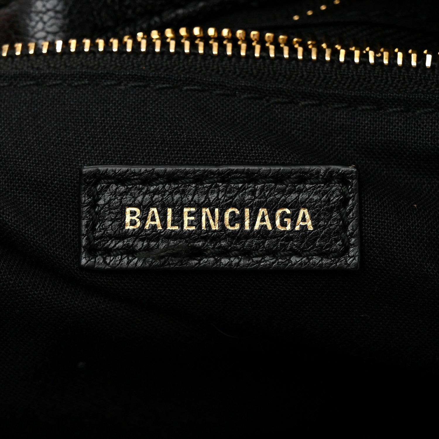 Balenciaga Chevre Gold Metallic Edge Hardware City Black 6 of 10