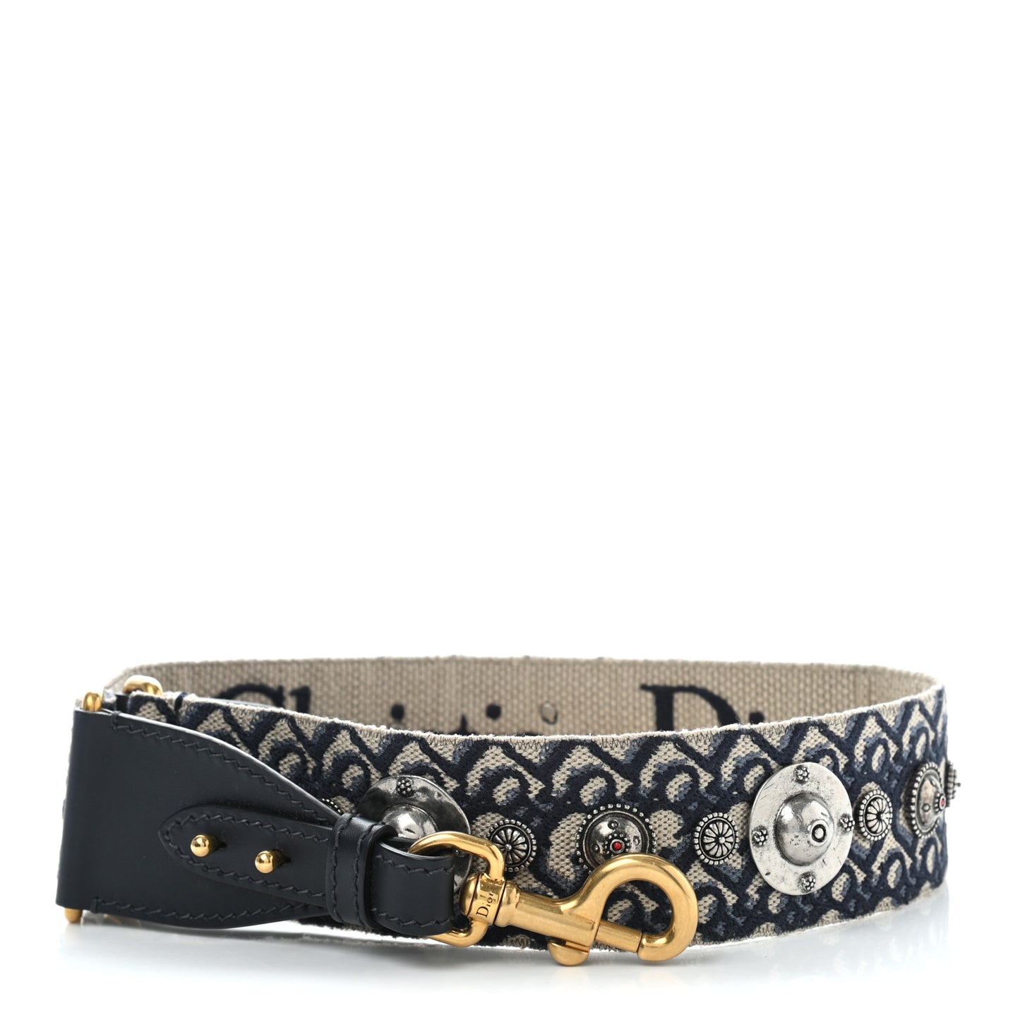 Oblique Studded Shoulder Strap Blue