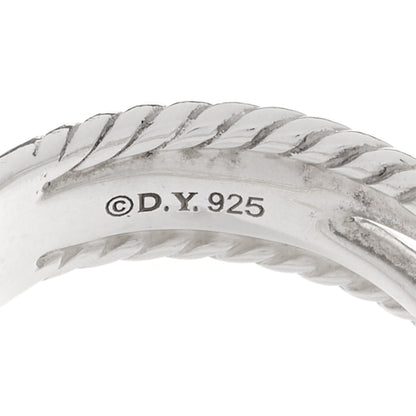 David Yurman Sterling Silver Diamond X Crossover Ring 49 4.75 4 of 5