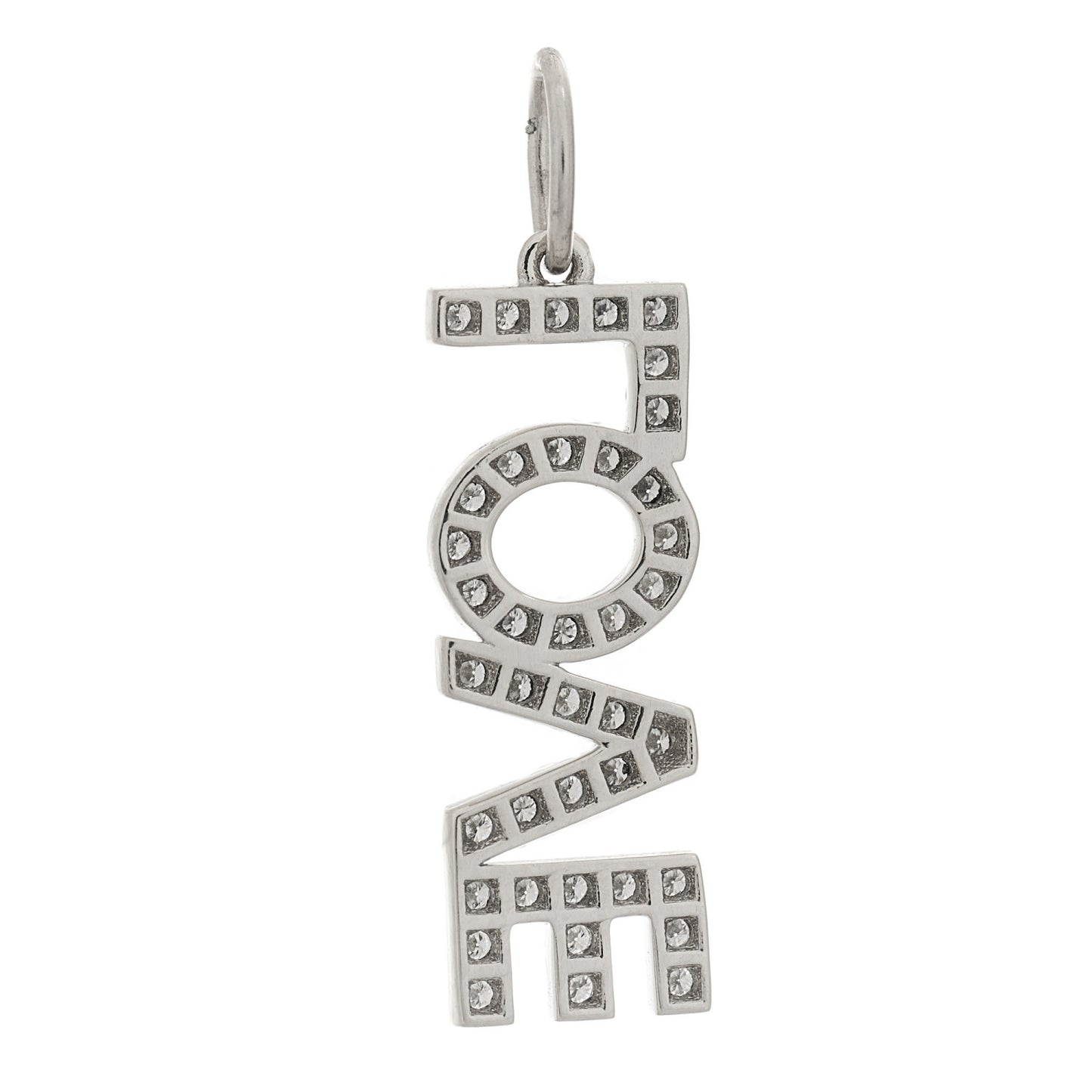 Platinum Diamond Love Charm