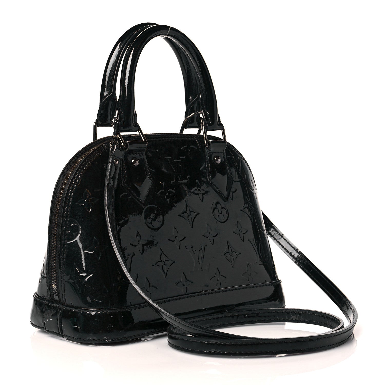 Louis Vuitton Vernis Alma BB Noir Magnetique 3 of 18