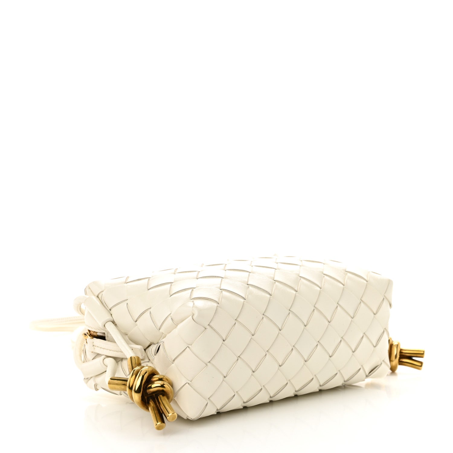 Bottega Veneta Nappa Intrecciato Metallic Knot Mini Loop Camera Bag Bone 4 of 9