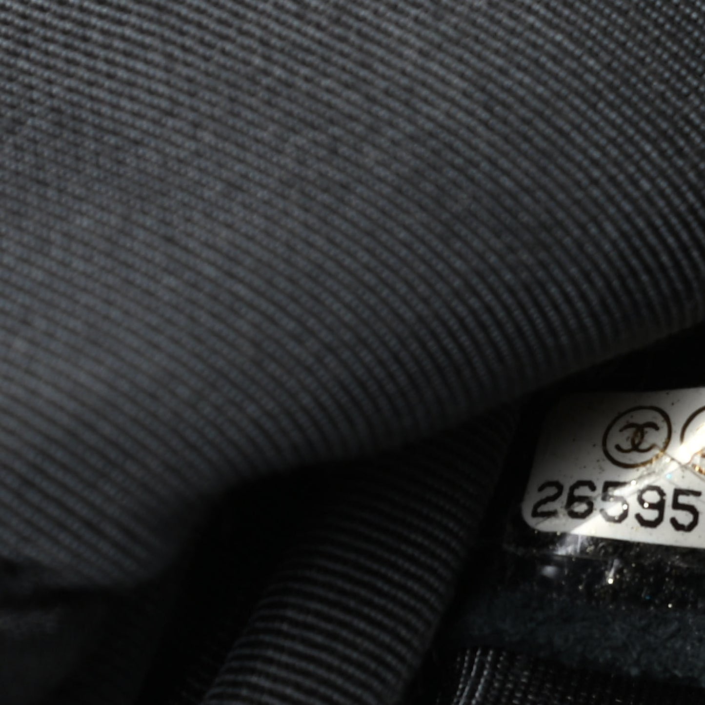 Iridescent Caviar Quilted Small Coco Tassel Camera Case Black