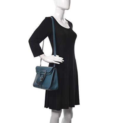 Hermes Taurillon Clemence Halzan 31 Vert Bosphore 2 of 11