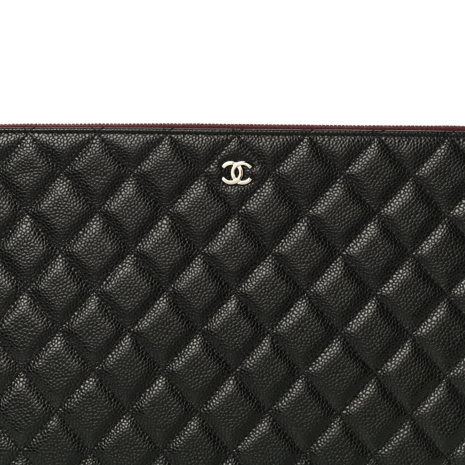 Chanel Caviar Quilted Large Cosmetic Case Black 8 of 11