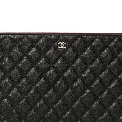 Chanel Caviar Quilted Large Cosmetic Case Black 8 of 11