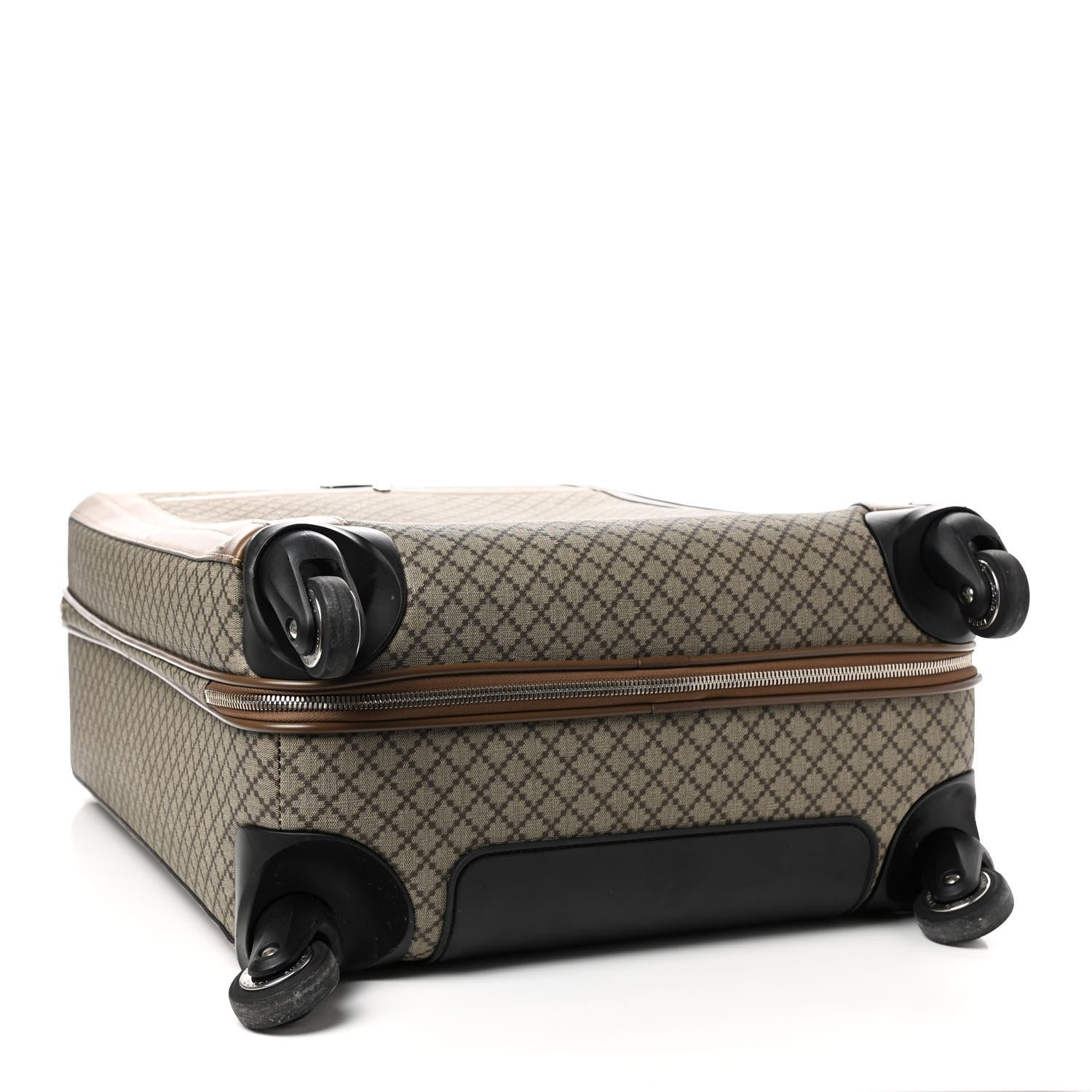 Gucci Diamante Plus Four Wheel Trolley Suitcase Brown 3 of 13