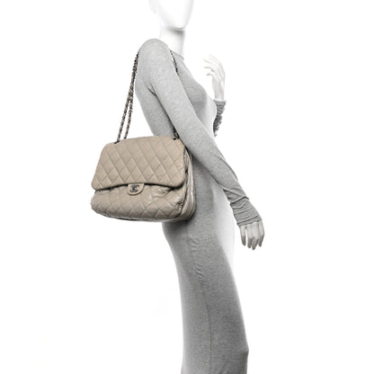 Chanel Lambskin Maxi Quilted Chanel 3 Flap Bag Grey 2 of 25