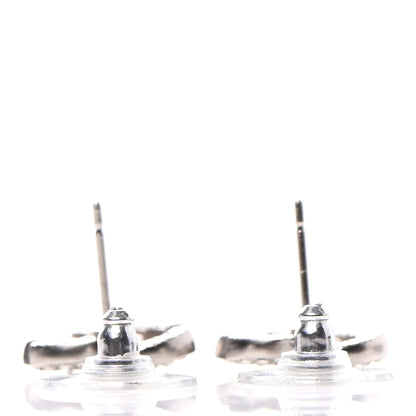 Chanel Crystal Mini Timeless CC Earrings Silver 3 of 4
