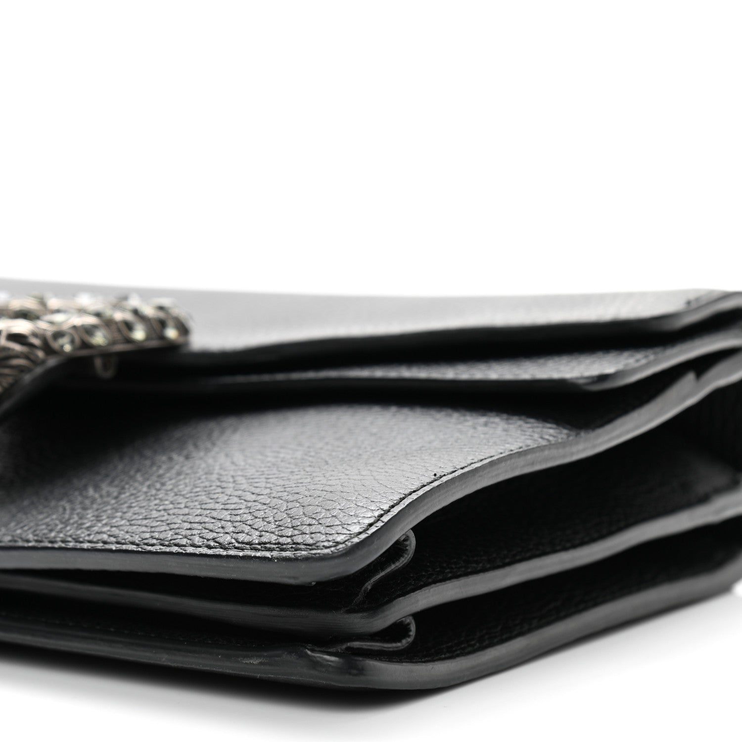Gucci Pebbled Calfskin Small Dionysus Shoulder Bag Black 9 of 11