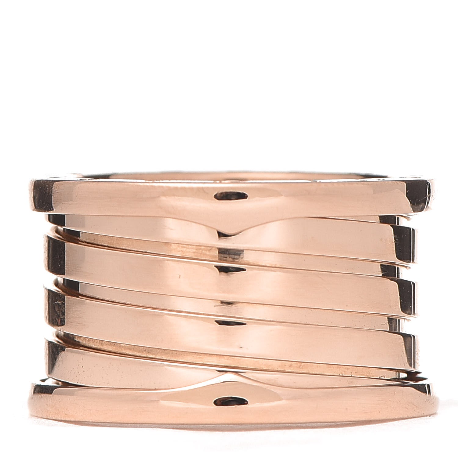 Bulgari 18K Rose Gold B.Zero1 Five-Band Anniversary Ring 56 7.5 3 of 7