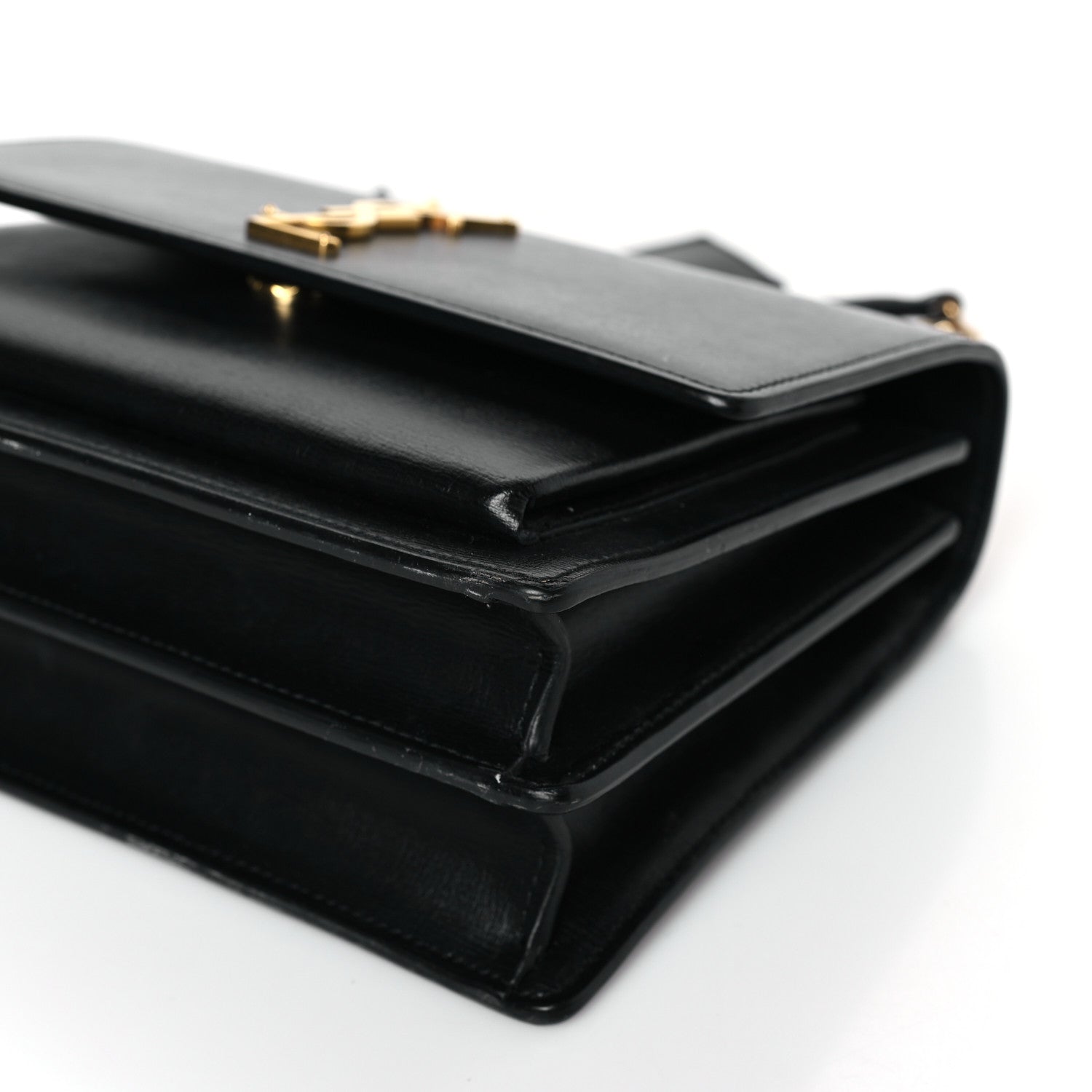Saint Laurent Calfskin Medium Monogram Sunset Black 9 of 9