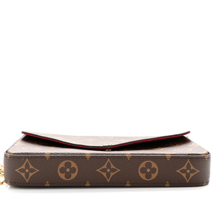 Louis Vuitton Monogram Pochette Felicie Chain Wallet Fuchsia 11 of 12