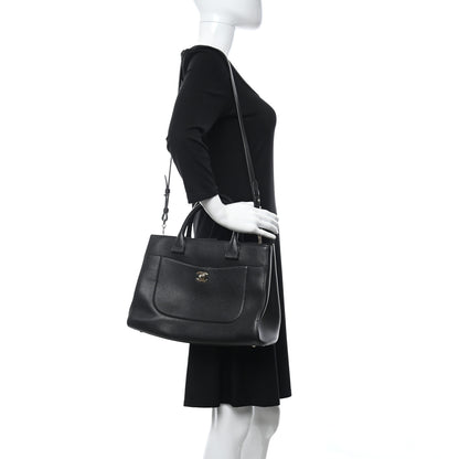 Chanel Grained Calfskin Small Neo Executive Shopper Tote Black 2 of 10
