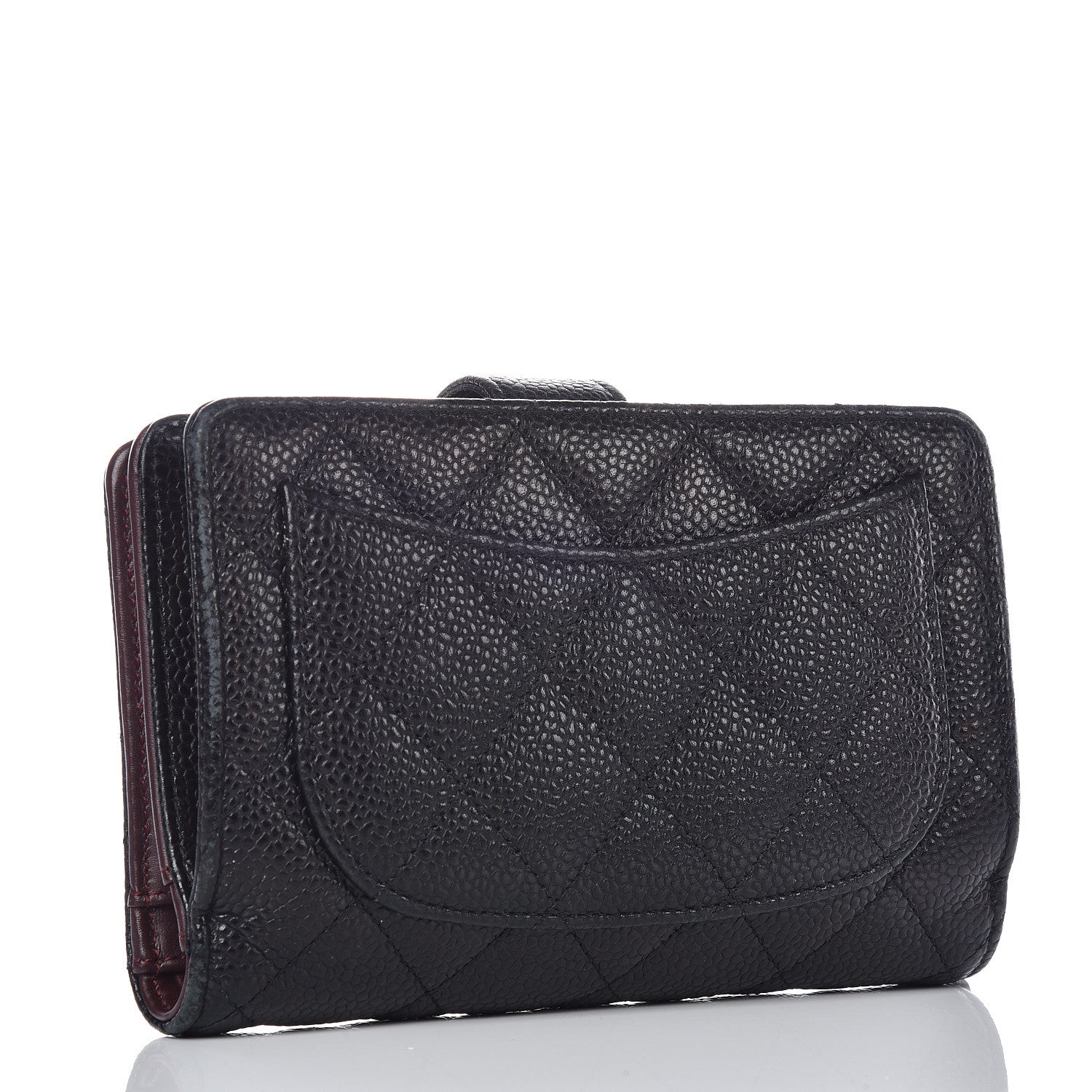 Chanel Caviar Quilted Zipped Pocket Wallet Black 3 of 19