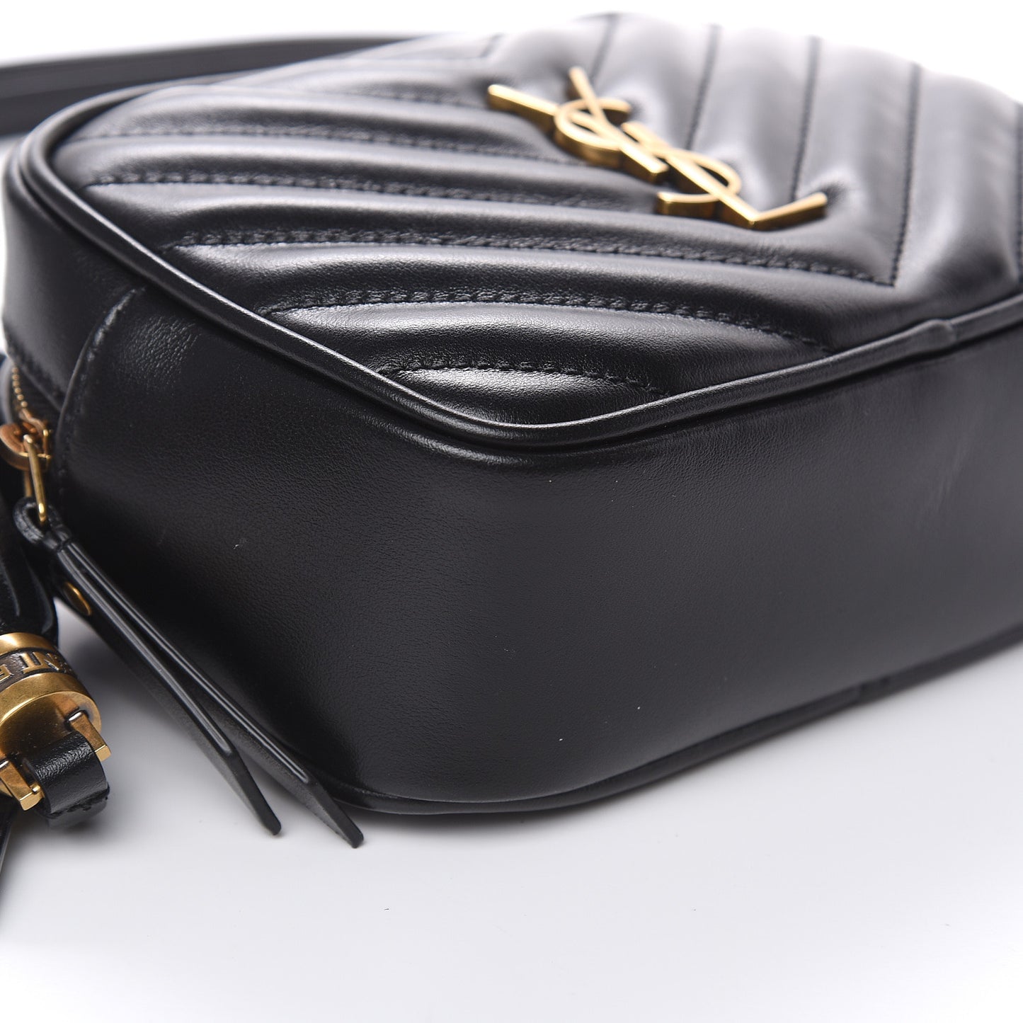 Calfskin Matelasse Monogram Lou Belt Bag Black