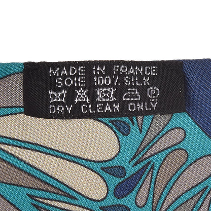 Hermes Silk Millefleurs du Mexique Twilly Canard Marine Rose Poudre 4 of 5
