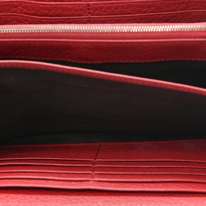 Gucci Calfskin Matelasse GG Marmont Chain Wallet Vulcanic Red 7 of 19
