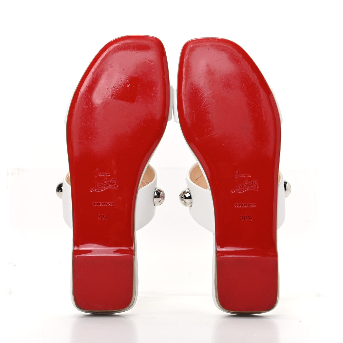 Nappa Simple Bille Slide Sandals 38.5 White