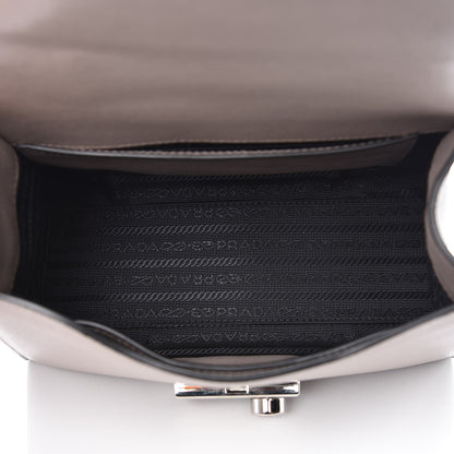 Prada Glace Calfskin Studded Sound Flap Crossbody Shoulder Bag Pomice 7 of 10