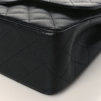 Chanel Caviar Quilted Jumbo Double Flap Black 9 of 10