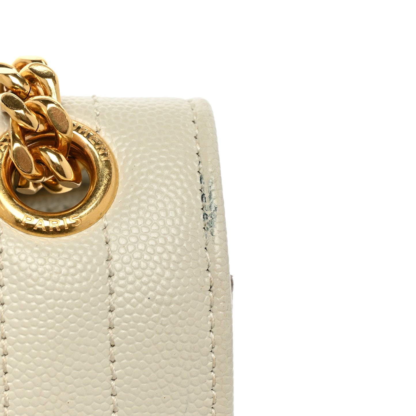 Grain De Poudre Textured Mixed Matelasse Medium Triquilt Monogram Satchel Crema Soft