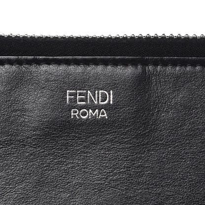 Fendi Vitello Century Hypnoteyes Zip Around Pouch Black 8 of 9
