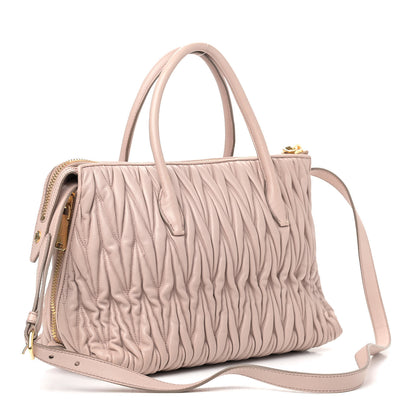 Miu Miu Nappa Matelasse Top Handle Bag Cammeo 3 of 22