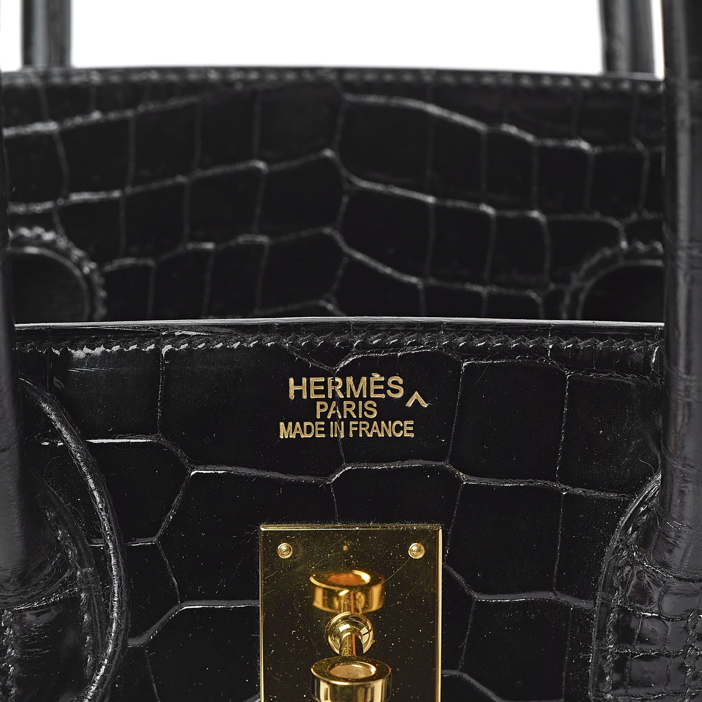 Shiny Porosus Crocodile Birkin 35 Black