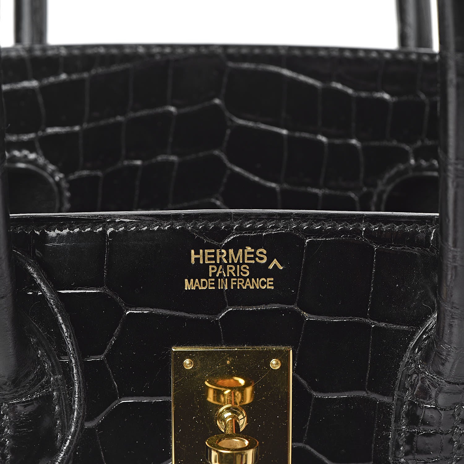 Hermes Shiny Porosus Crocodile Birkin 35 Black 6 of 32