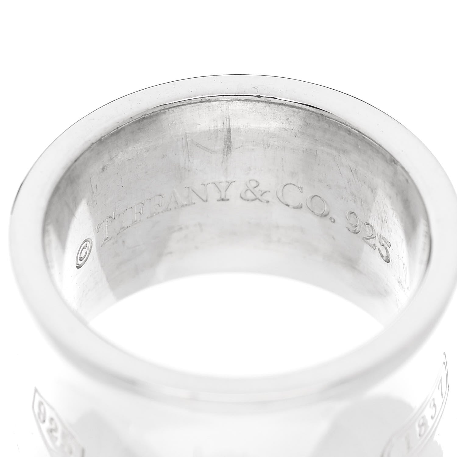 Tiffany Sterling Silver Wide 1837 Ring 50 5.5 4 of 4
