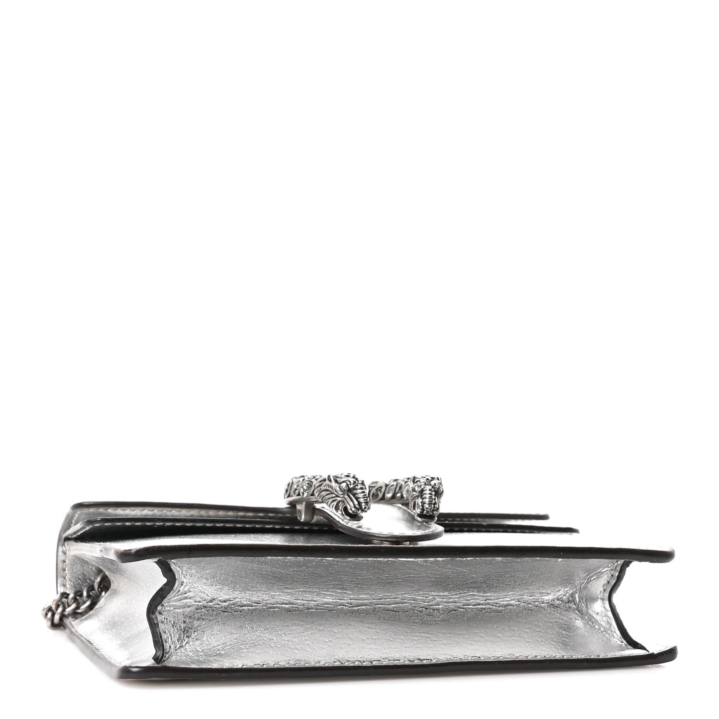 Metallic Calfskin Super Mini Dionysus Shoulder Bag Silver