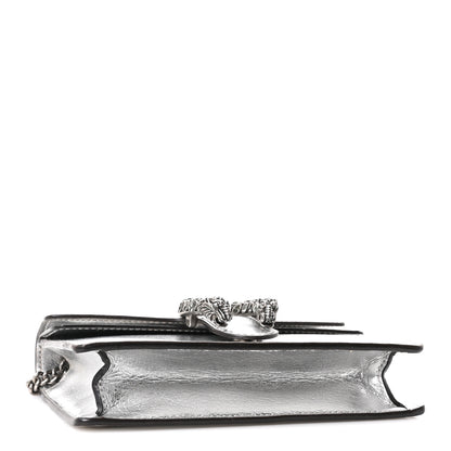 Gucci Metallic Calfskin Super Mini Dionysus Shoulder Bag Silver 4 of 10