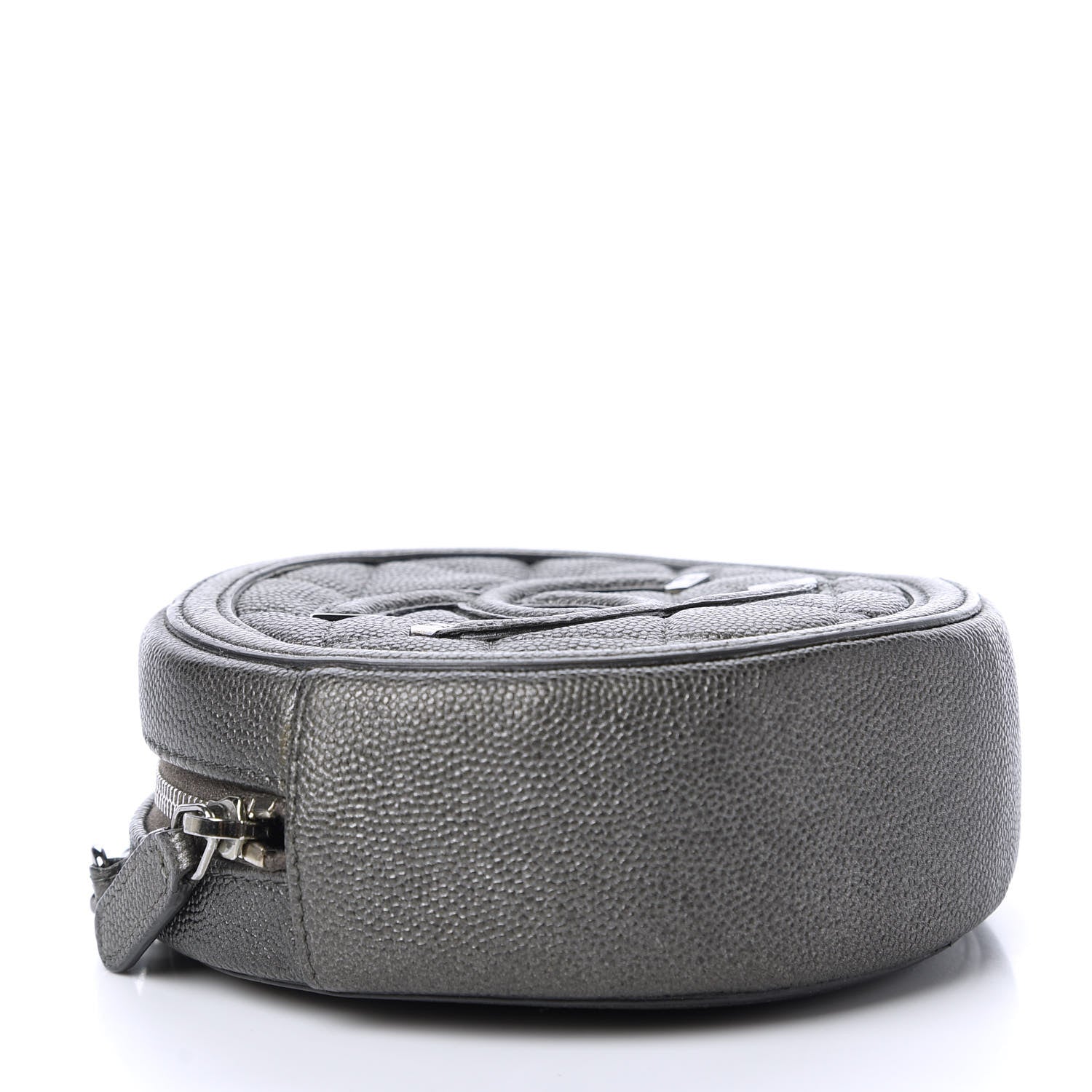 Chanel Metallic Caviar Quilted Round Filigree Crossbody Ruthenium 4 of 11