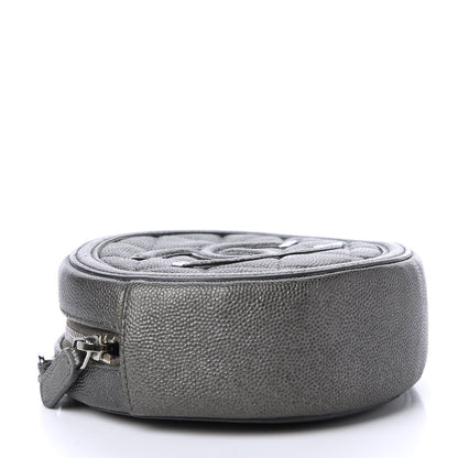 Chanel Metallic Caviar Quilted Round Filigree Crossbody Ruthenium 4 of 11