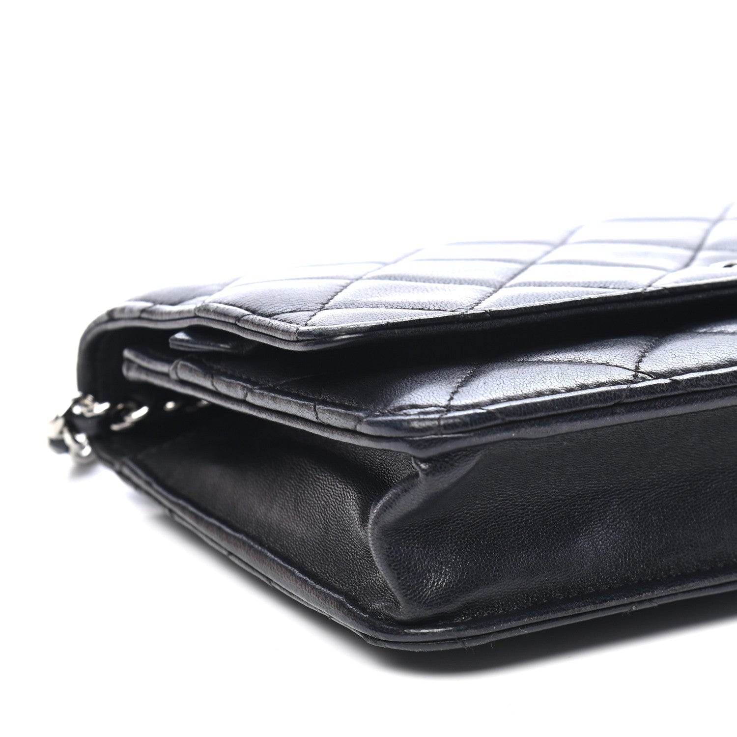 Chanel Lambskin Quilted Wallet On Chain WOC Black 9 of 10