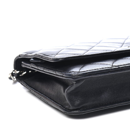 Chanel Lambskin Quilted Wallet On Chain WOC Black 9 of 10