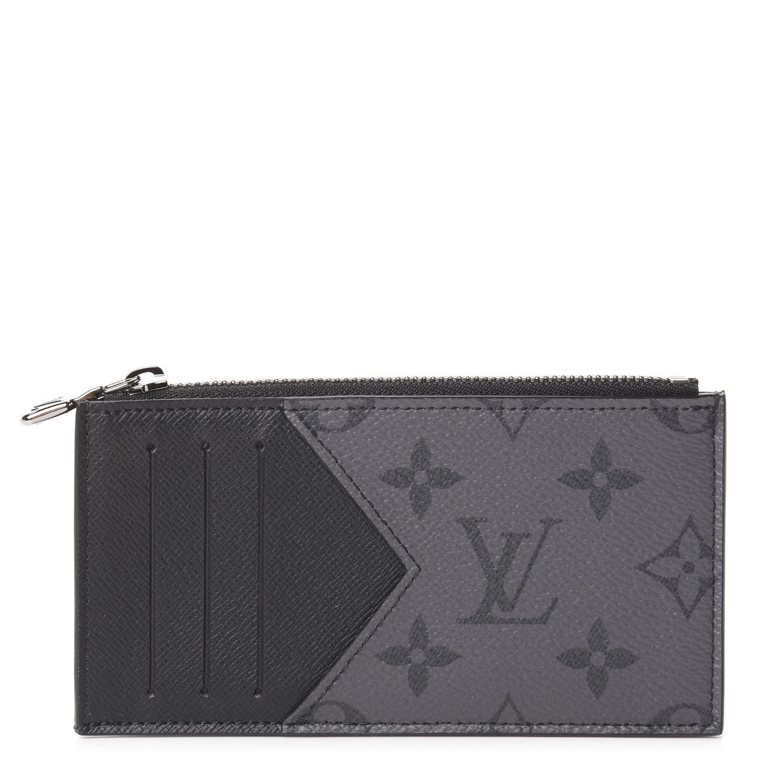 Louis Vuitton Reverse Monogram Eclipse Taiga Coin Card Holder 1 of 5
